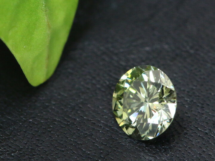 【5/18～P10倍!!】カメレオンダイヤモンド 0.258ct ルース 裸石 AGTソーティング付き FNCY DRK GRY GREEN SI2 ラウンドカット グリーンダイヤ 1点もの/※クーポン対象外