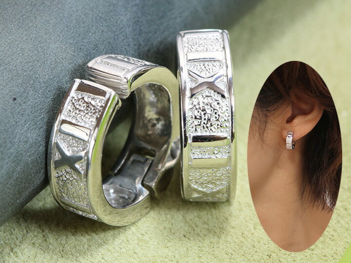 苏联钻 - 【ギフト応援プライス】SVシルバーデザイン フープピアス ローマ数字 受注品/Ycollectionワイコレクション/送料無料◆クーポンご利用不可◆