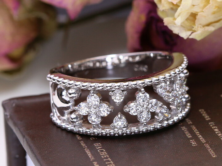 【三が日限定・30％OFF・福袋クーポン】上質VSレベルのダイヤモンドで描く合計0.4カラットの幅広 ...