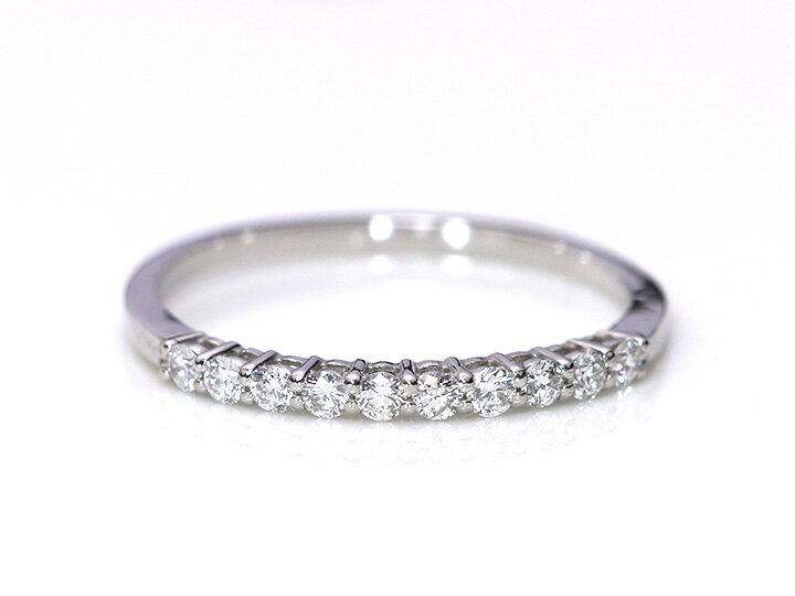 H&C ハート＆キューピット ダイヤモンド合計0.2ct ハーフエタニティ 重ねつけも （...