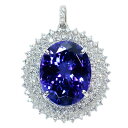 ★ブラックフライデー・30%OFFクーポン対象★タンザナイト 15.98カラット ダイヤモンド 1.60カラット PT950 プラチナ950 ペンダントトップ ...