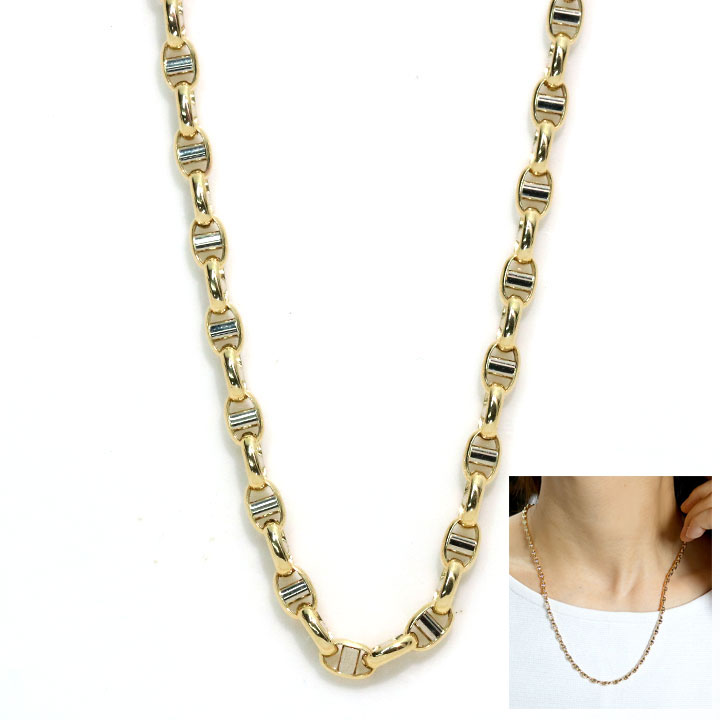 750YG/WG ITALY デザインペンダント 品番p21-93 Jeweluce（ジュエルーチェ） K18 YG/WG/PG ベネチアン 幅1.0mm 40cm