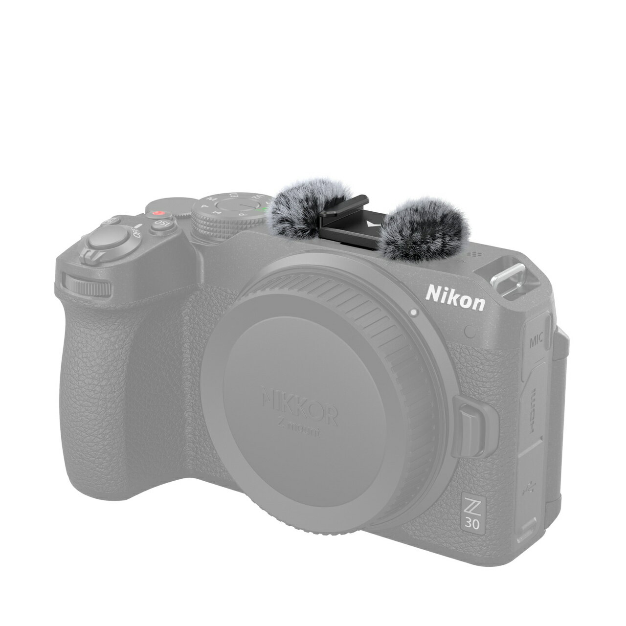 Nikon Z 30/ZR用 コールドシューアダプター付きファーリーウィンドスクリーン SR3859