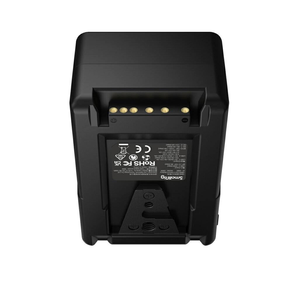 SmallRig VB99 ミニVマウントバッテリー 6700mAh(99Wh/14.8V) 100W PD USB-C急速充電 OLED スクリーン DCポート二つ D-TAP USB-A BPインターフェース カメラ対応 ビデオカメラ対応 モニター用 スマートフォン用 コンパクト バッテリー v mount battery SR3580B 画像3