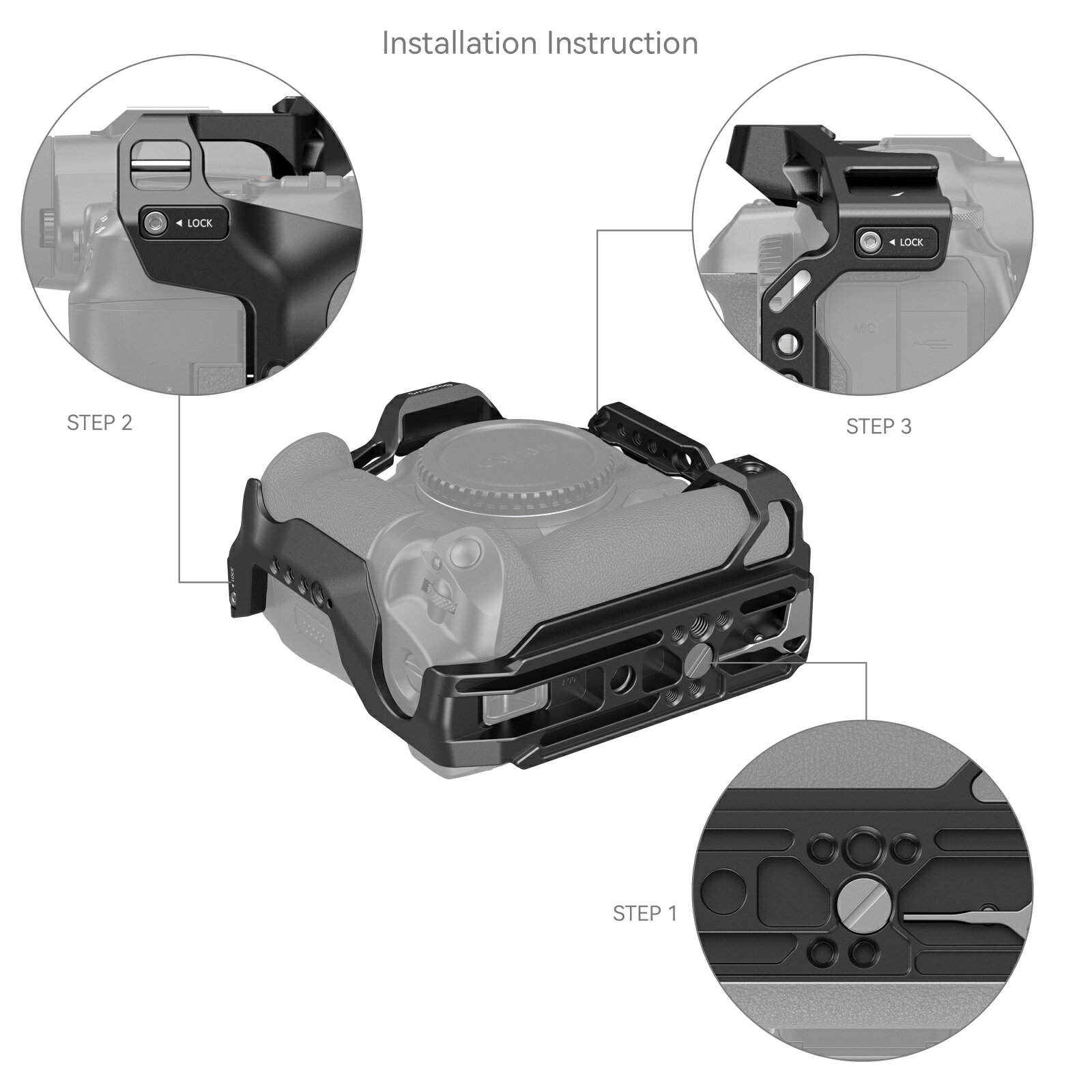 SmallRig3464B EOS R5 / R6 / R5C / R6 Mark II / R6 Mark III with BG-R10バッテ...