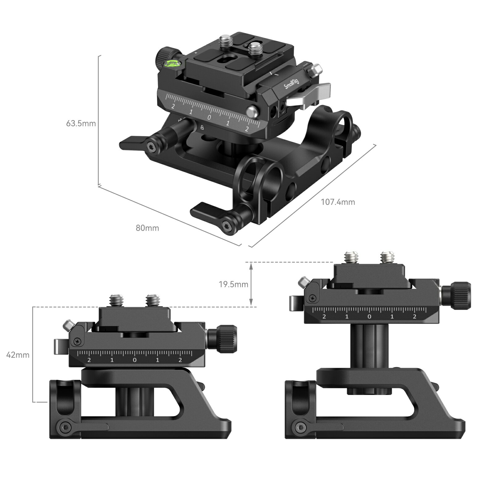 SmallRig Arca-Swiss マウントプレートキット（高さ調節可能） SR4233