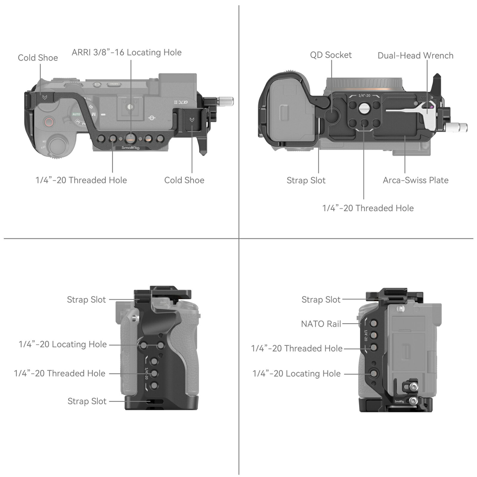 SmallRig Sony α7 C II/α7 CR用ケージキット SR4422