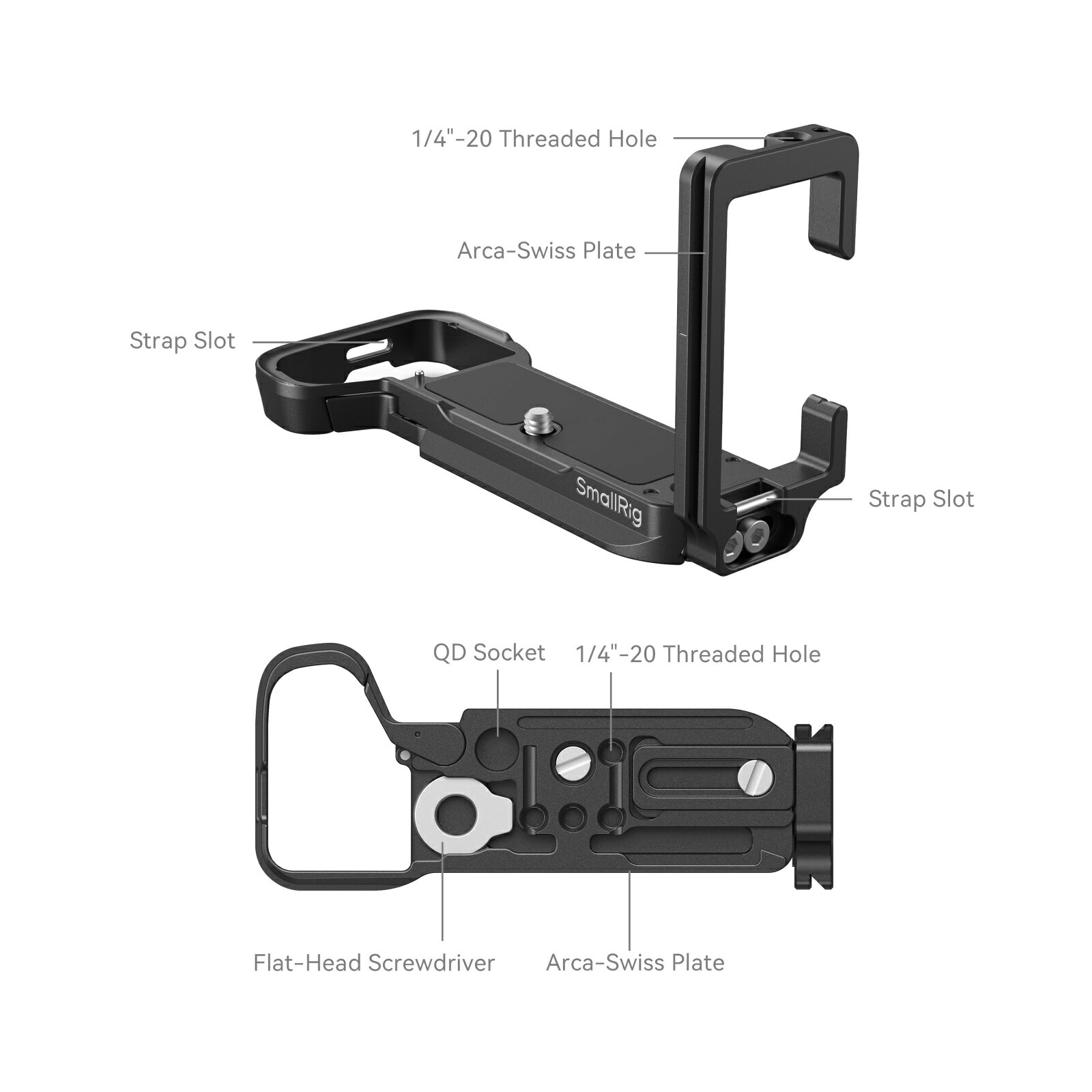SmallRig Sony Alpha 7C II / Alpha 7CR用 L型ブラケット SR4569
