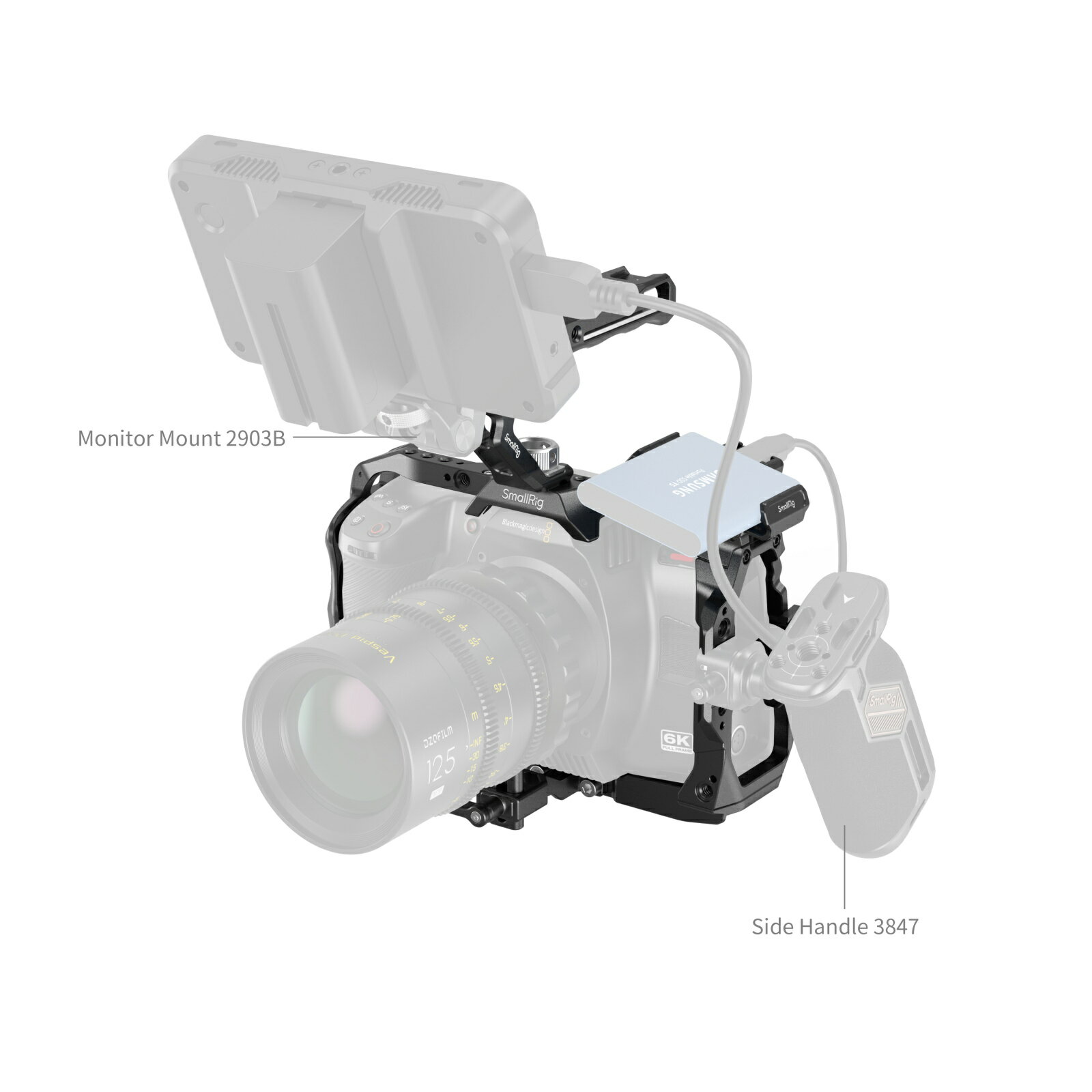 SmallRig4574 Blackmagic Design Cinema 6K用 ベーシックケージキット SR4574