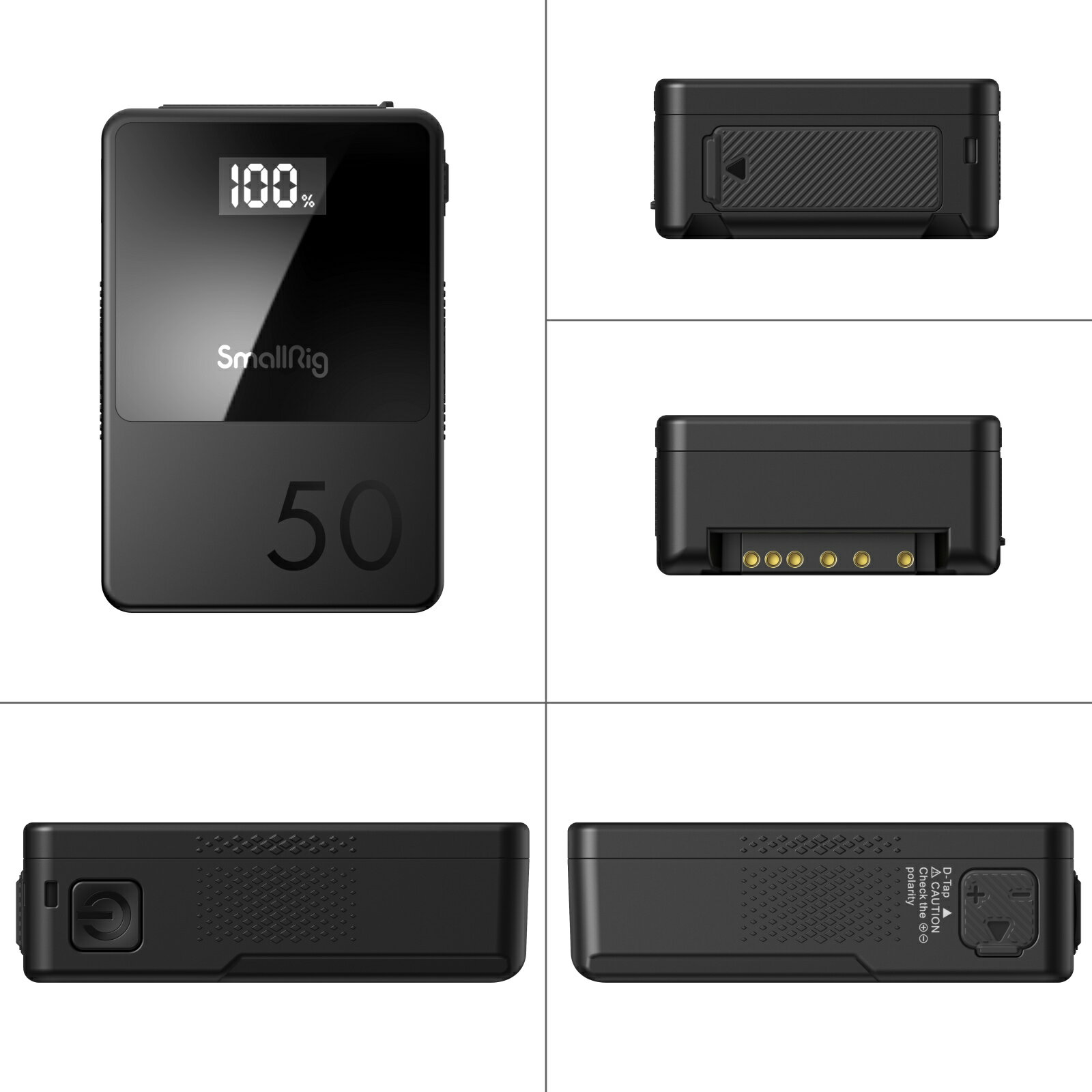 SmallRig VB50 ミニ V マウント バッテリー 3400mAh(50Wh/14.8V) OLED スクリーン ...