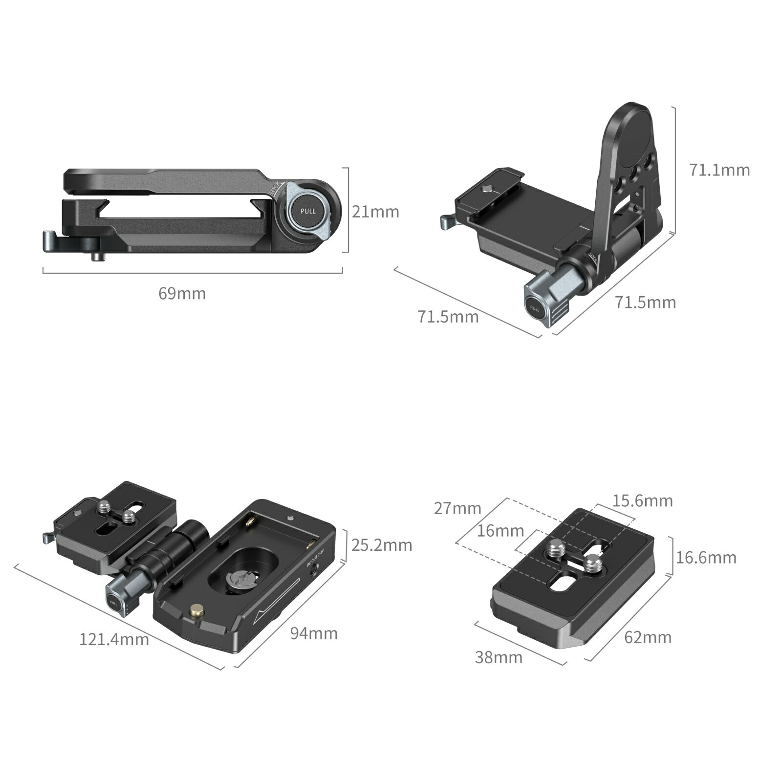 SmallRig4696 ミラーレスカメラ用NP-Fバッテリーアダプターマウントプレートキット...