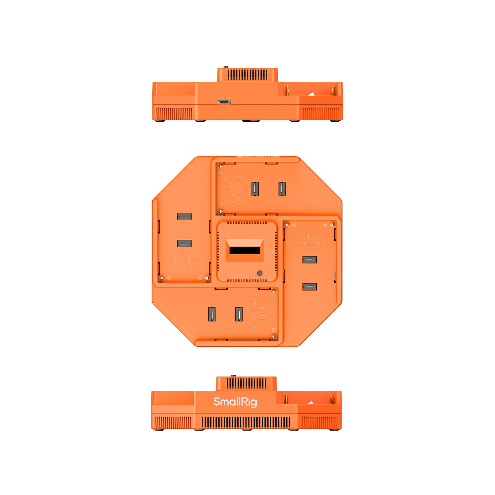 SmallRig4837 スモールリグ NP-F 4チャンネルカメラバッテリー充電器 SR4837