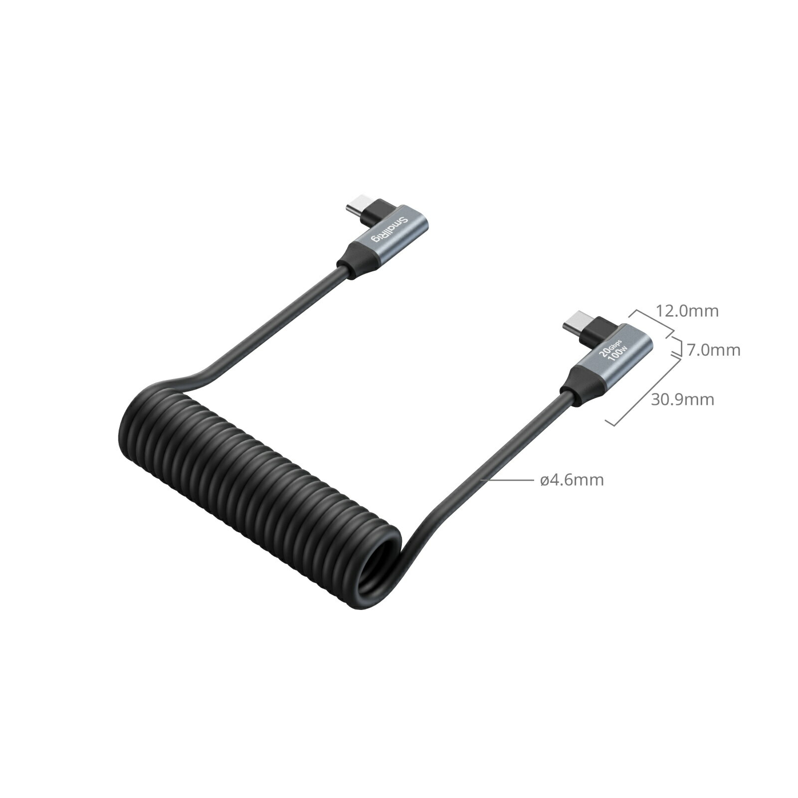 SmallRig4793 スモールリグ USB-C（角度付き）からUSB-C（角度付き） コイルデータ...
