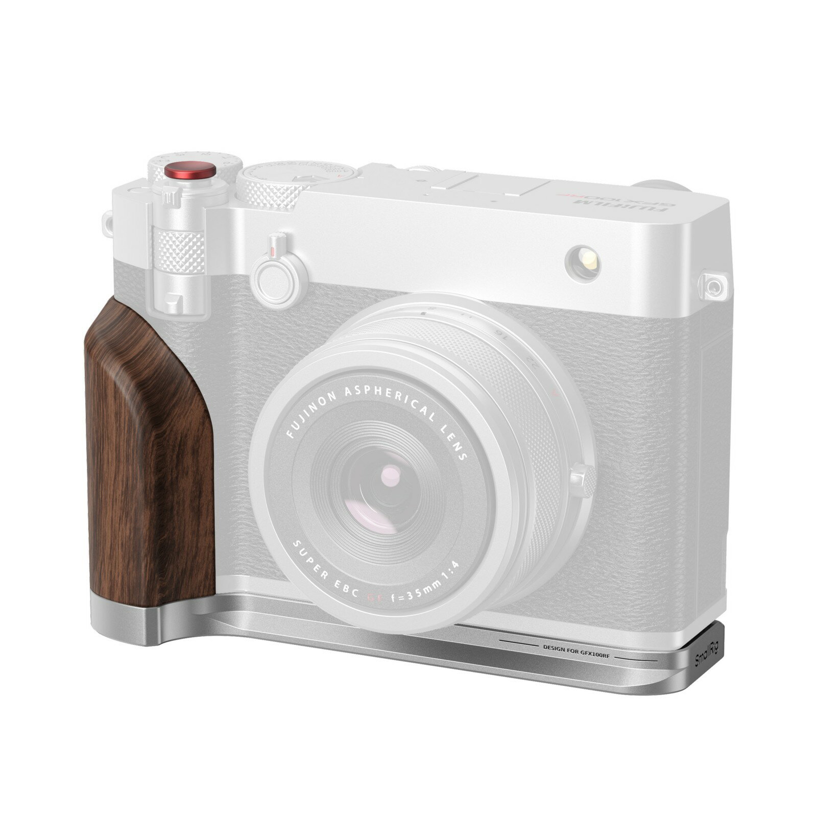 SmallRig FUJIFILM GFX100RF用木製ハンドル付きL字型マウントプレート シルバー/ブラック SR5265/SR5266