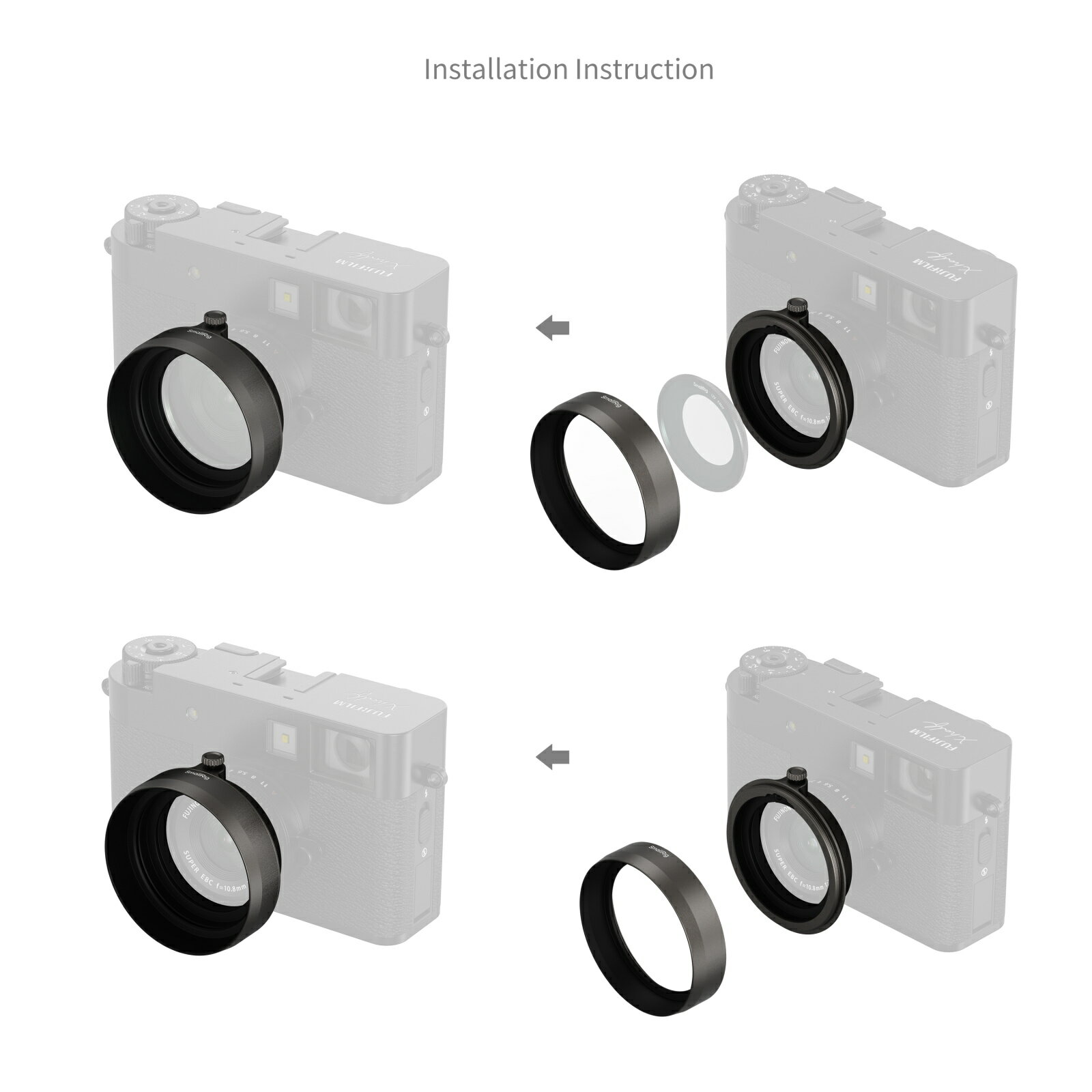 SR5709 Shading Hood for FUJIFILM X half (Charcoal Silver) 5709