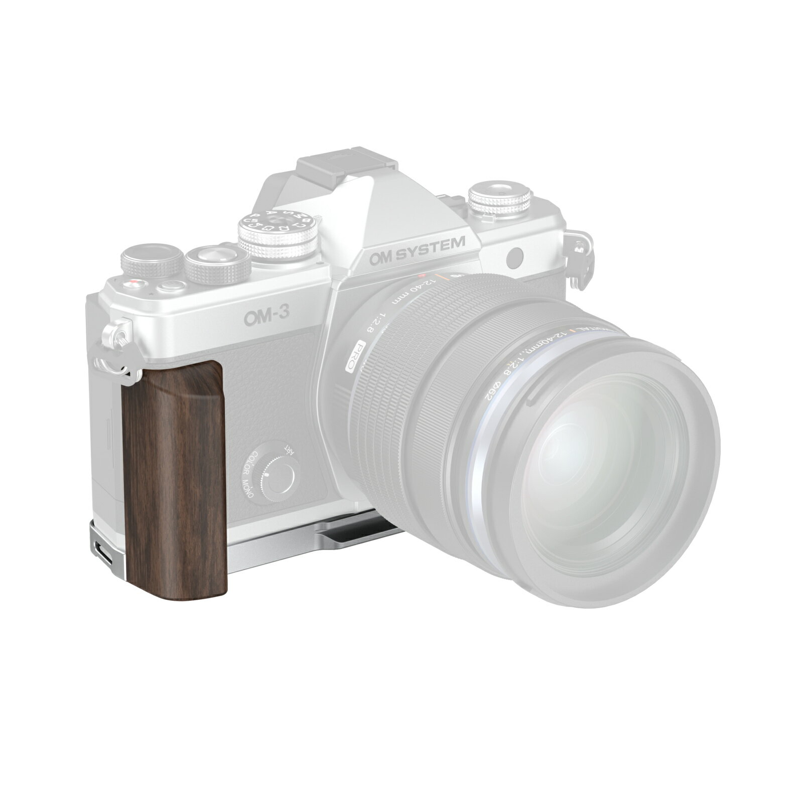 SmallRig5563 OM SYSTEM OM-3用 L字型マウントプレート（木製ハンドル付き） SR5563