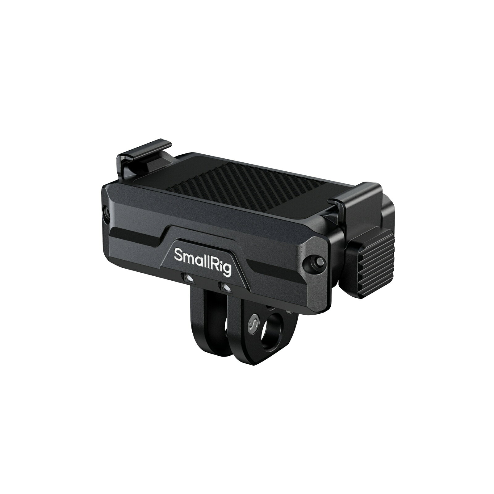 1/4インチネジと2プロングを両立。撮影の幅を広げるデュアルマウント。 DJI Osmo Action シリーズ専用マグネット式クイックリリース対応。 折りたたみ式2プロングと1/4インチ-20ネジ穴を備え、三脚や各種アクセサリーへ直感＆スピーディーに装着。 頑牢なアルミニウム合金を採用したコンパクトな高性能マウントアダプター。 ■ POINT 01：便利なマグネット式クイックリリースシステム DJI Osmo Actionシリーズおよび対応するSmallRig製ケージと互換性を持つマグネット式クイックリリース機構を採用。 カメラの着脱をワンタッチかつ確実に行えるため、撮影現場でのセッティング変更や移動時のアングル切替が非常にスムーズです。 ■ POINT 02：折りたたみ式2プロング＆1/4インチネジ穴を完備 ベース部分には三脚や自撮り棒をそのまま直接装着できる「1/4インチ-20ネジ穴」を内蔵。 さらに、収納可能な「折りたたみ式2プロングマウント」を備えているため、従来の各種アクションカメラ用アクセサリーやエコシステムとも幅広く連携可能です。 ■ POINT 03：軽量＆高耐久なアルミニウム合金ボディ 本体素材には高品質なアルミニウム合金を使用。 わずか23gという軽量・コンパクト設計でありながら、ハードなアクション撮影に耐えうる優れた耐久性と信頼性を誇ります。 ■ 商品仕様（スペック） メーカー / 型番 SmallRig（スモールリグ） / SR5890 商品名 DJIアクションカメラ用 デュアルマウントサポート 対応機種（互換性） DJI Action 2、Osmo Action 2 / 3 / 4 / 5 Pro / 6、Osmo Nano※対応するSmallRigケージにも使用可能 マウント形状 ・マグネット式クイックリリース・折りたたみ式 2プロングマウント・1/4インチ-20 ネジ穴 材質 アルミニウム合金 製品寸法・重量 44.0 × 21.0 × 15.7 mm / 重量：23.0 ± 5.0 g 同梱内容 アダプターサポート ×1 パッケージ情報 寸法：62.0 × 52.5 × 41.0 mm / 重量：37.8 ± 5.0 g