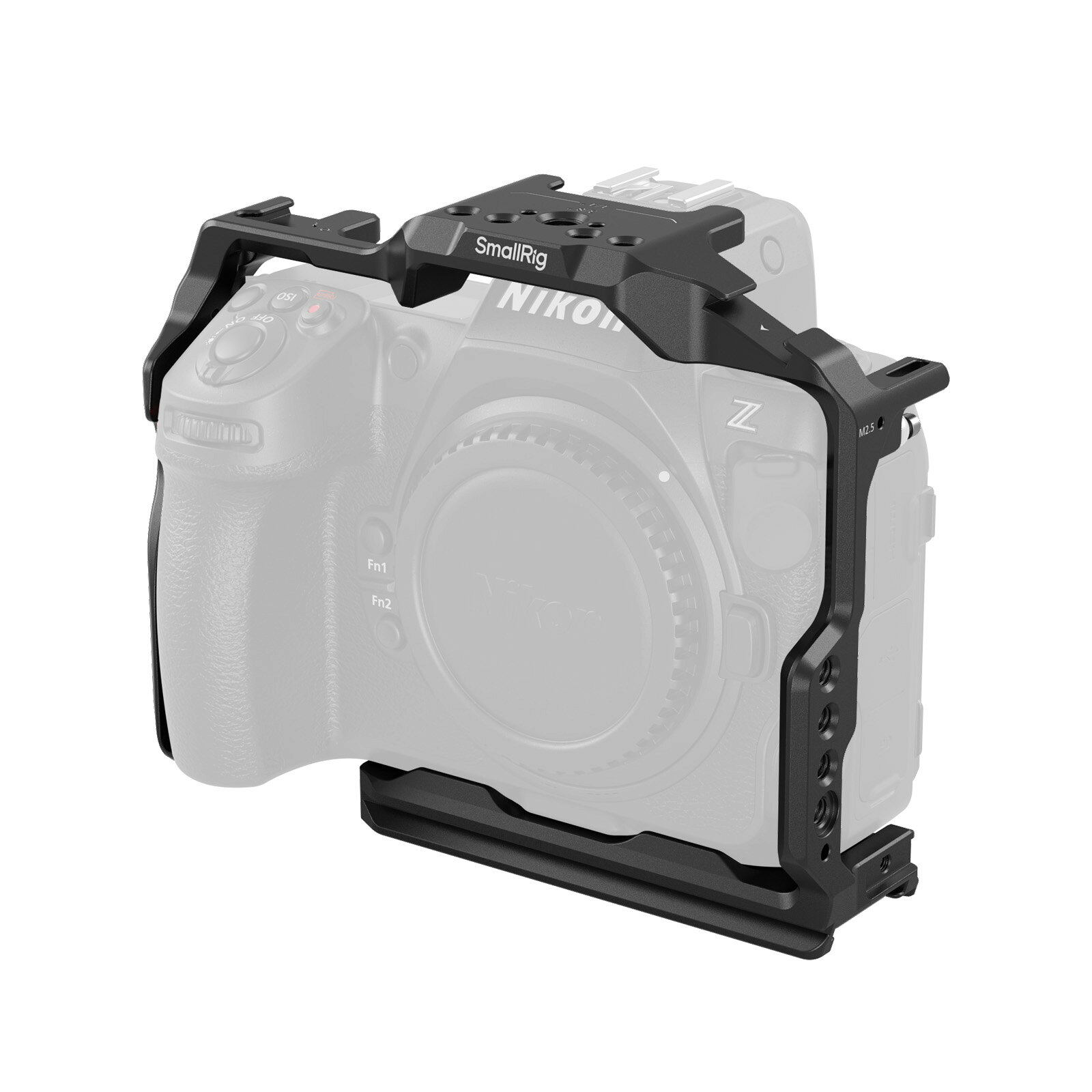 Z 8を堅牢に保護＆撮影可能性を広げる。3点ロック式 アルカスイス対応フルケージ。 Nikon Z 8専用に設計された高品位フルカバーケージ。 底部のネジ2箇所と右側のサイドロックによる「3点固定構造」でたわみを徹底防止し、傷防止ゴムパッドも装備。 各種ネジ穴、NATOレール、コールドシュー、QDマウントなど豊富な拡張機能を備え、底部のアルカスイスプレートにより三脚やDJI RSシリーズジンバルへ即座にワンタッチ装着が可能です。 ■ POINT 01：圧倒的な安定感を生む「3点ロックシステム」 底部の1/4-20ネジ＋位置決めネジ、さらに右側のサイドロックアダプターでカメラ本体を強固に固定。 激しい撮影でもケージのズレやたわみをしっかり防ぎます。 内蔵の保護用ゴムパッドにより、大切なカメラボディをキズから守りつつ、すべてのボタン、カードスロット、フリップ液晶、バッテリードアへフルアクセスできます。 ■ POINT 02：アルカスイス互換プレートでスムーズな切り替え ケージ底部にはアルカスイス（Arca-Swiss）規格のクイックリリースプレートを直接統合。 アルカスイス互換三脚はもちろん、DJI RS 2 / RS 3 Pro / RS 4 Pro / RS 5 などの高性能ジンバルへそのまま装着可能。 手持ち、三脚、ジンバル撮影のセッティング切り替えが驚くほどスムーズになります。 ■ POINT 03：NATOレール＆QDマウント等、プロ仕様の拡張性 1/4-20ネジ穴、3/8-16ネジ穴、ARRI位置決め穴に加え、左側にはクイックリリースが可能なNATOレールを配置。 さらにマイクやLEDライト用のコールドシューマウント、素早いストラップ脱着を可能にするQDマウントやハンドストラップホールも完備し、理想の動画撮影スタイルに対応します。 ■ 商品仕様（スペック） メーカー / 型番 SmallRig（スモールリグ） / 3940B 商品名 Nikon Z 8用 ケージ 対応機種 Nikon Z 8 ベース互換性 アルカスイス（Arca-Swiss）クイックリリース対応 / DJI RS 2、RS 3 Pro、RS 4 Pro、RS 5ジンバル対応 主要材質 アルミニウム合金 製品寸法・重量 159.1 × 56.8 × 131.0 mm / 正味重量：197.0 ± 5.0 g パッケージ寸法・重量 184.0 × 178.0 × 80.0 mm / 重量：371.5 ± 5.0 g 同梱内容 ケージ ×1、ユーザーマニュアル ×1（※底部に組み立て・分解用の両端レンチ付属）