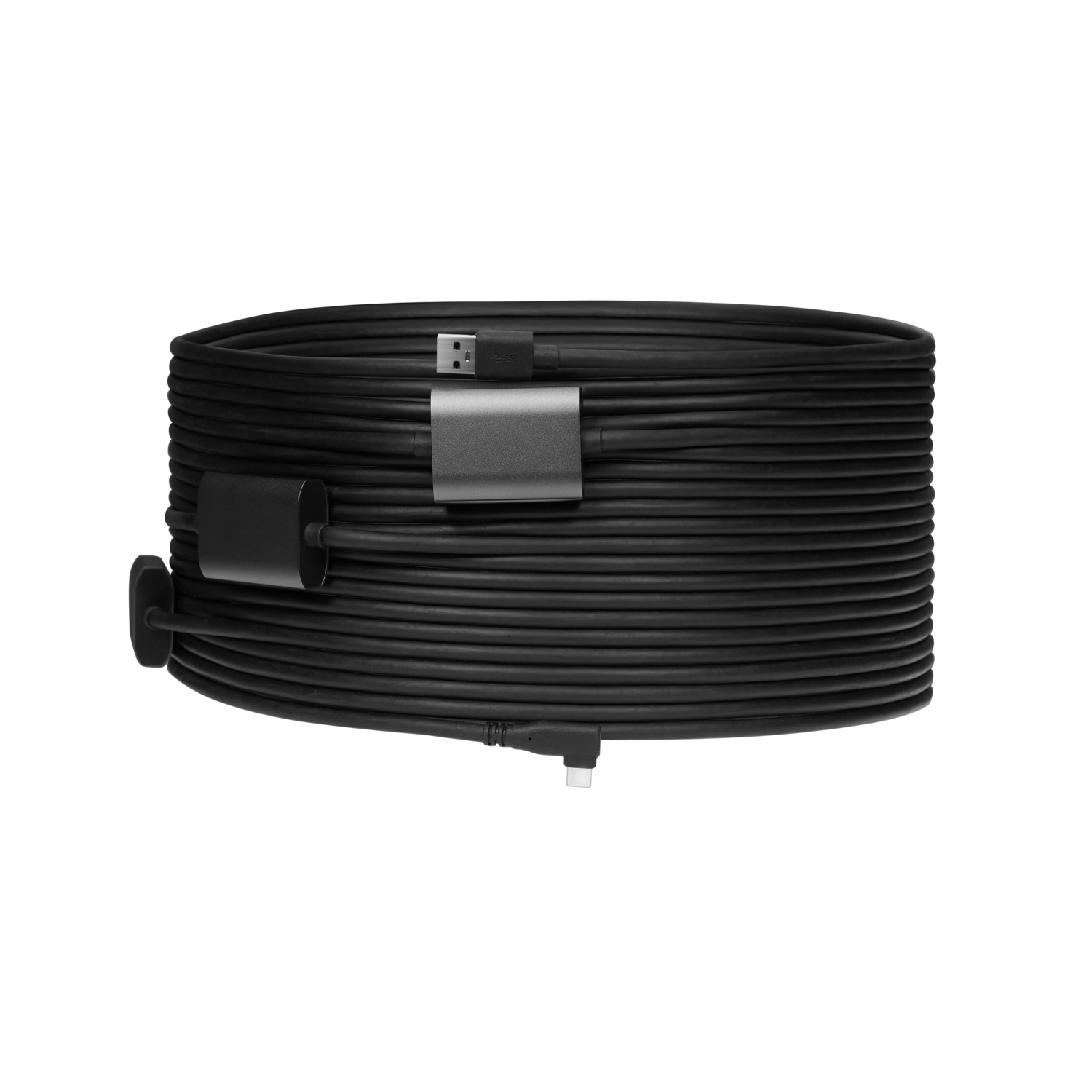 OBSBOTウェブカメラ用 USB-A から USB-C 3.0 ケーブル 20m ブラック