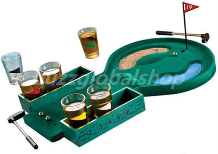 ゴルフ ゲーム、ビール ゲーム、飲むゲーム、テーブルゴルフ飲酒ゲーム、ミニ卓上ゴルフゲームセットエンターテインメントデスクトップゴルフパーティー大人の男性のためのビールゲームを飲む
