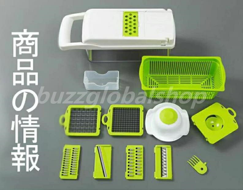 ライサー おろし器 千切り器 野菜スライサー 千切り 万能野菜調理器 マルチな機能 ポテチ切り 収納・洗浄がもっと便利で実用的に チャーハンの素 炒め物の具 家庭用品