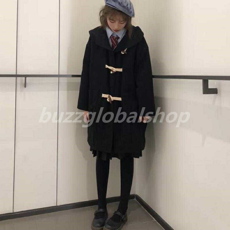 レディース コート 冬 ダッフルコート オーバー 保温 防寒 学生 学校 通勤 フード付き かわいい 無地 女性 通学 娘 彼女 プレゼントフード 森ガール 可愛い アウターダッフルコート レディース ロングコート 通学 アウター 学生 かわいい 秋冬 制服