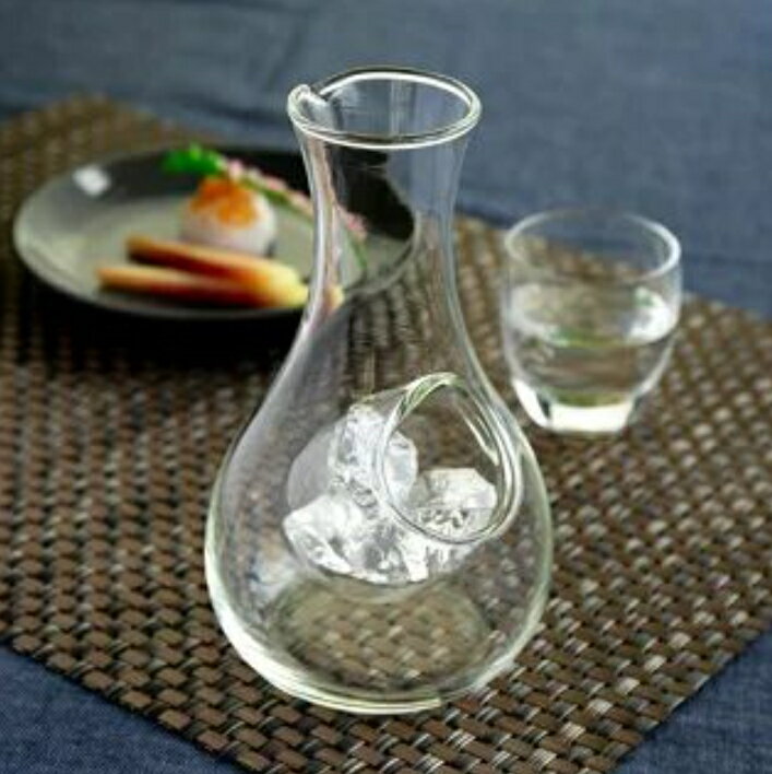 徳利 冷酒器 400ml ガラス カラフェ 冷酒 氷 ポケット 酒器 耐熱 （ 冷酒徳利 2合 氷ポケット付 とっく..