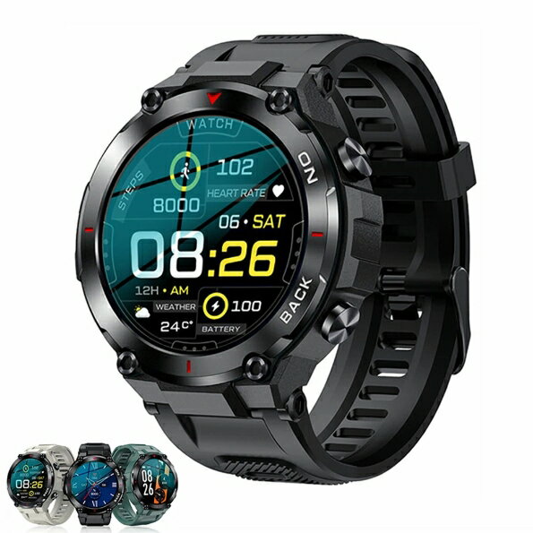 GPSナビゲーションウォッチ スマートウォッチ スポーツウオッチ 1.32インチ大画面 腕時計 超長時間待機 IP68防水 GPS連携 目覚まし時計 着信通知 睡眠検測 多国の言語 アラーム プレゼント 父の日 母の日 ギフト＼送料無料／