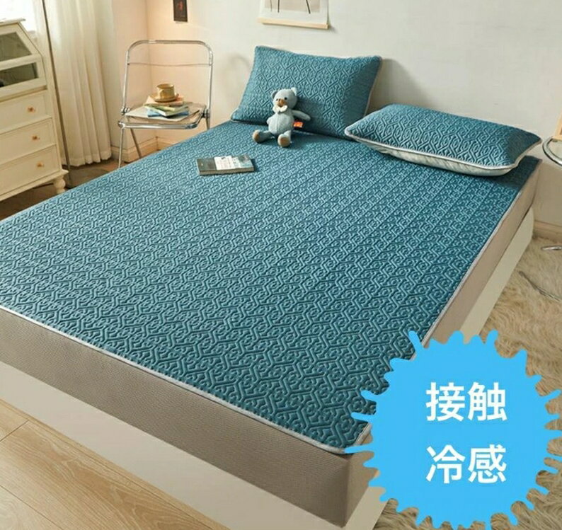 【送料無料】冷感パッド ボックスシーツ 枕カバー 3点セット ベッドシーツ 接触冷感 夏用 かわいい 天然 ラテックス ボックスシーツ シングル セミダブル ダ...