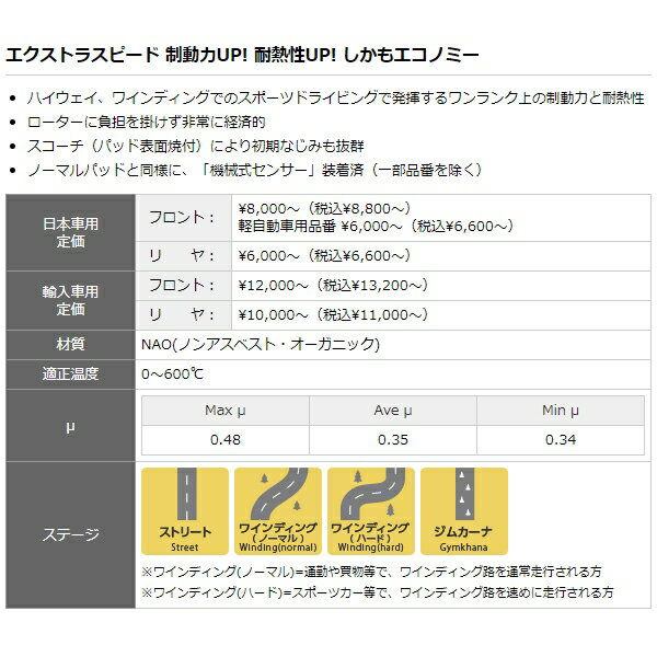 DIXCEL ブレーキパッド (リア) ES type アスコット CB2 CB4 89/9〜93/9 335112 ディクセル