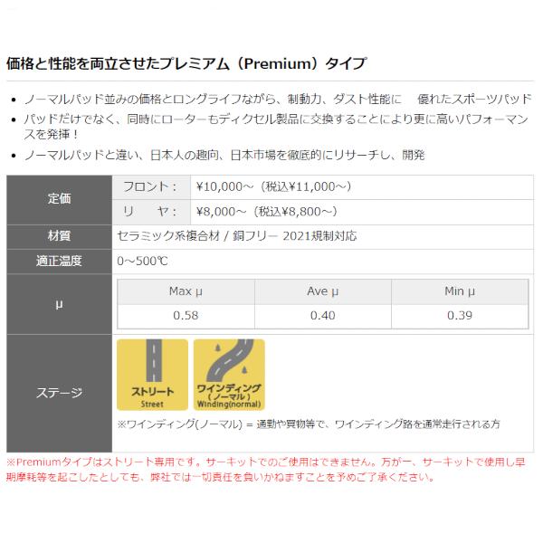 DIXCEL ブレーキパッド (フロント) Premium AUDI A6 (C4) 4AAAHF /4AACKF 94〜98 1310784