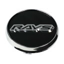 RAYS レイズ HOMURA 標準設定センターキャップ No.25 GENERAL CAP V1 Low BK/Chrome 4個 61020000001BC