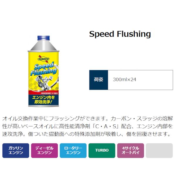 sunoco フラッシングオイル SPEED FLUSHING 300ml×24 スピードフラッシング スノコ
