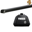 THULE ルーフキャリア スズキ スペーシア スペーシアギア H29/12～ ベースキャリアセット (スクエアバー) フット710410/バー7124 カーキャリア