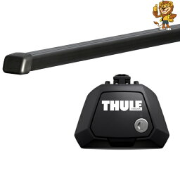 THULE ルーフキャリア プジョー 308 08～ T7# ベースキャリアセット (スクエアバー) フット710410/バー7122 カーキャリア