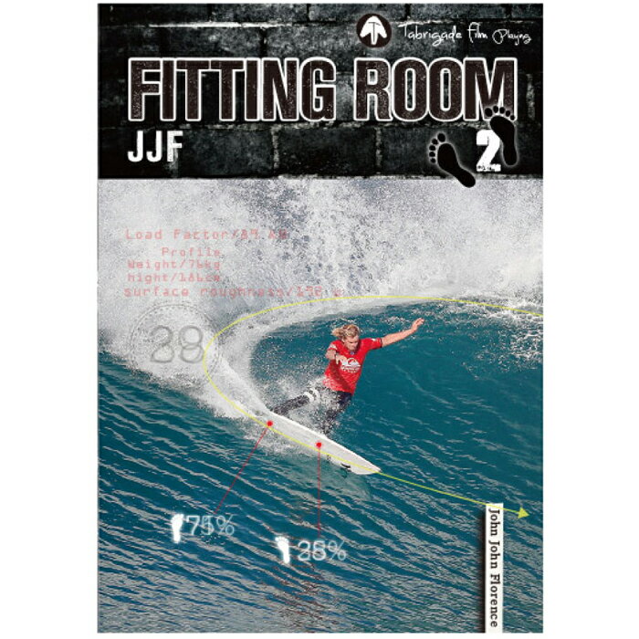 Fitting Room 2 -JJF- 合計69分 ともかく"サーフィンがしたくなる" 大ヒットした『Fitting Room』の第二弾。 今回はジョンジョン・フローレンスのサーフィンを徹底的に分析。 『Surf Movie』『How To Be JJF』『Slow Play』の3項目で構成しています。 『Surf Movie』 ゴールドコースト、ベルズビーチ、マーガレットリバー、クラマス、トラッセルズ、そしてポルトガルでジョンジョンがみせた場所別に編集したベストアクション集!! ボーナス 『How To Be JJF』 体重移動、体の動き、目線、スタイルの違うサーファーと比較しながらジョンジョンのサーフィンを徹底的に分析。 『Slow Play』 厳選した13本の最も参考になるジョンジョンのライディングをピックアップ。 レギュラー版、グーフィー版を用意しました。 『Surf Movie』で海に行きたくなり、『How To Be JJF』で体重移動や身体の動き、目線などを頭にいれて、『Slow Play』をみれば自然と身体が動いてしまう。 操作性と見やすさを重視したDVDならではの作りで、サーフィンをしたくなる3つの要素がつまった、今までにない新感覚DVDです。 【ドロップシッピング商品】 この商品はメーカーや問屋などの在庫商品です。万が一在庫が無い場合はキャンセルとなります。 またお取り寄せ品にて返品、交換は不可とさせて頂きます。納品は当社通常よりも4から6日程度多く掛かります。 ※当該商品は在庫をメーカーと共有している場合がございます。予告無く完売の際はご容赦願います。※納品まで1から2週間程度かかる場合がございます。 ●普通郵便相当物(商品パッケージ外す,納品書領収書無し,発送までに料金訂正)【信書便】(郵便事故保障なし【郵便法にて賠償責任の免責】,着日時間指定不可,代引不可)可能：\0/1個につき(お買い上げ時、備考に記載して下さい) 普通郵便相当物複数時の送料は重量制の料金体系に付き同梱発送でも送料は各々に掛かります。 当社脚注-送料無料とそれ以外の商品の同梱時には別途送料が掛かります。 【イエローマーケットのショートボードDVD商品はココから検索！】--祝--ランキング入り御礼！！-- 【イエローマーケットのショートボードDVD商品はココから検索！】