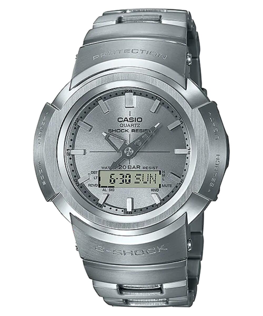 G-SHOCKジーショック (AWM-500D-1A8JF) カシオCASIOメタルシリーズ/Gショック 送料無料/腕時計 ウォッチ 値段 時刻 合わせ 電池交換 合わせ 合わせかた アラーム アナデジ アウトレット ベビージー 防水 ベージュ ベゼル