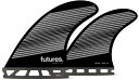 フューチャーズ フィンシステム (FUTURES FINS) エフシックスショートボードクアッドフィンヘキサライト 4本セット RTM HEX QUAD F6 GREY/BLACK　01005131RQ4F6gryサーフィン コツ ねじ 怪我 ケース 違い FCSロングボードファンボードシングルフィンボックス 選び方 種類 ね