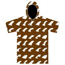 デキャントデカント (DECANT) お着替え用タオル地プルオーバー被り袖付き柄マイクロファイバーポンチョ/フィンズブラウンTOWEL PULLOVER MIC...