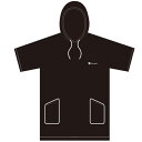 デキャントデカント (DECANT) お着替え用タオル地プルオーバー被り袖付き柄マイクロファイバーポンチョ/ブラックTOWEL PULLOVER MICRO F...