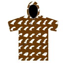 デキャントデカント (DECANT) お着替え用タオル地袖プルオーバー被り袖付き柄マイクロファイバーポンチョ/フィンズブラウン TOWEL FRONTE PUL...