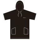 デキャントデカント (DECANT) お着替え用タオル地袖プルオーバー被り袖付き柄マイクロファイバーポンチョ/ブラック TOWEL FRONTE PULLOVE...