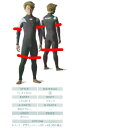ビーウェット(BE WET) ACROSS 2*2mm オーダーショートスリーブスプリングウェットスーツ半袖短丈パンツ FULLSUITS WETSUITS O...