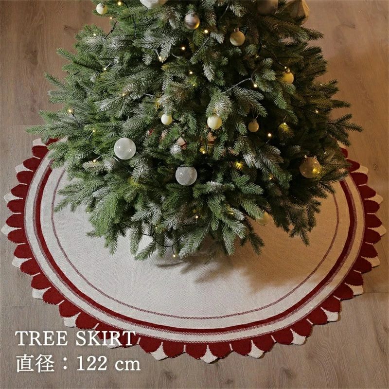 【楽天スーパーSALE】クリスマスツリー スカート 飾り 足元かくし ニット 直径約122cm おしゃれ 北欧 ..