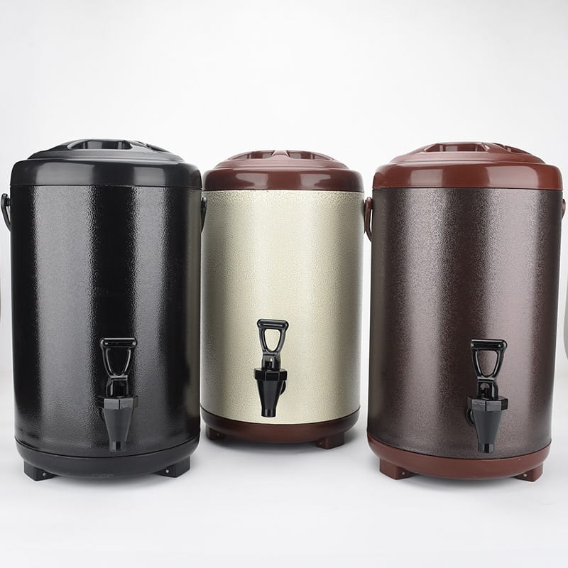 6L/8L/10L/12L 保温ポット 保温ジャグ 卓上断熱バレル 大容量 二重層 温水ボイラー 魔法瓶 ホット コールド二重絶縁 ミルクティー保温バケツ 商業向け 大容量 ジュース お湯 ミルク ミルクティー豆乳用 断熱バレル