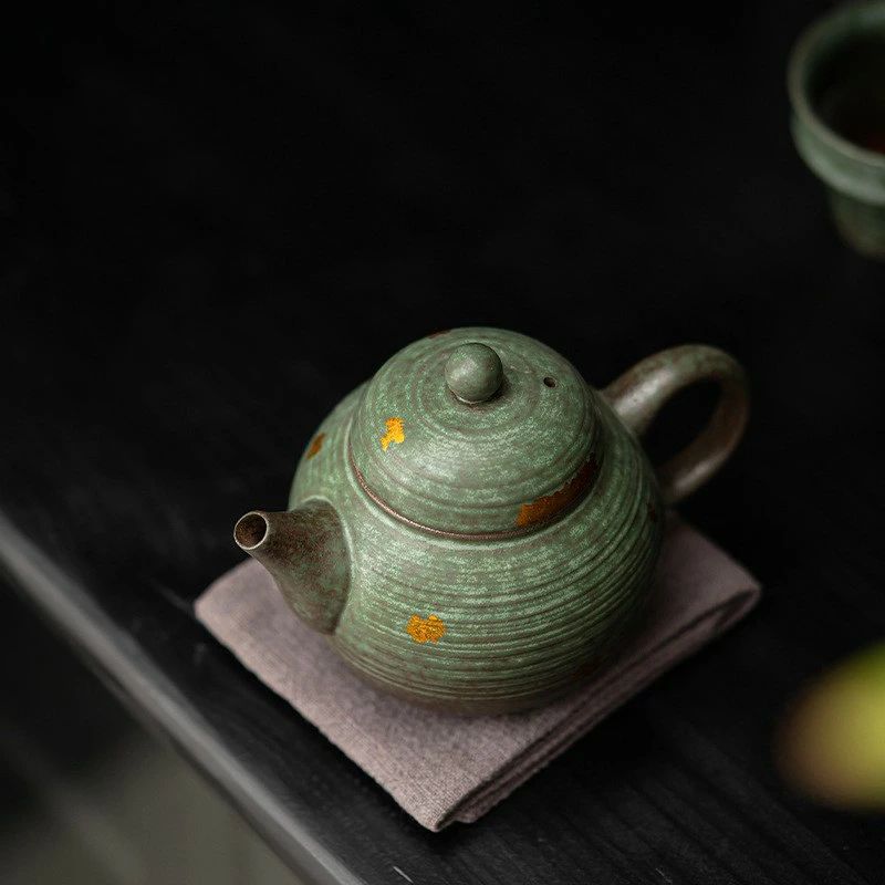 【楽天スーパーSALE】ティーポット レトロ 陶器 家庭用 青銅釉 高級 プレゼンド ギフト 家庭用 送料無料