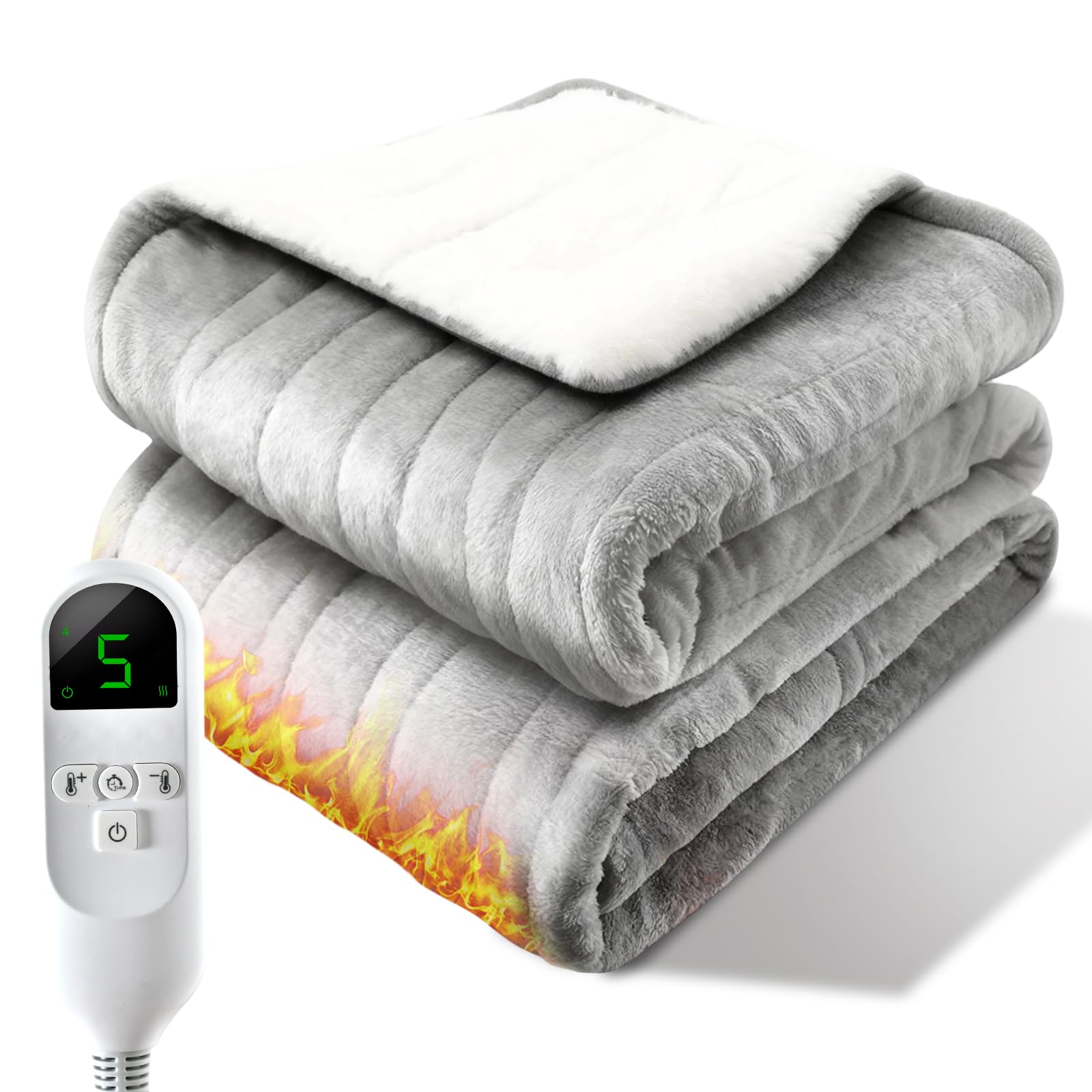 電気毛布 掛け敷き兼用 188×130cm 3分速暖 電気ブランケット 電気ひざ掛け 恒温加熱 ダニ退治 9段階温度調整 4段階切タイマー省エネ 電気マット 厚手フランネル 電気敷き毛布 自動電源オフ 過熱保護 洗える ヒーターブランケット 頭寒足熱 防寒対策 暖房器具 防臭 抗菌 肩掛