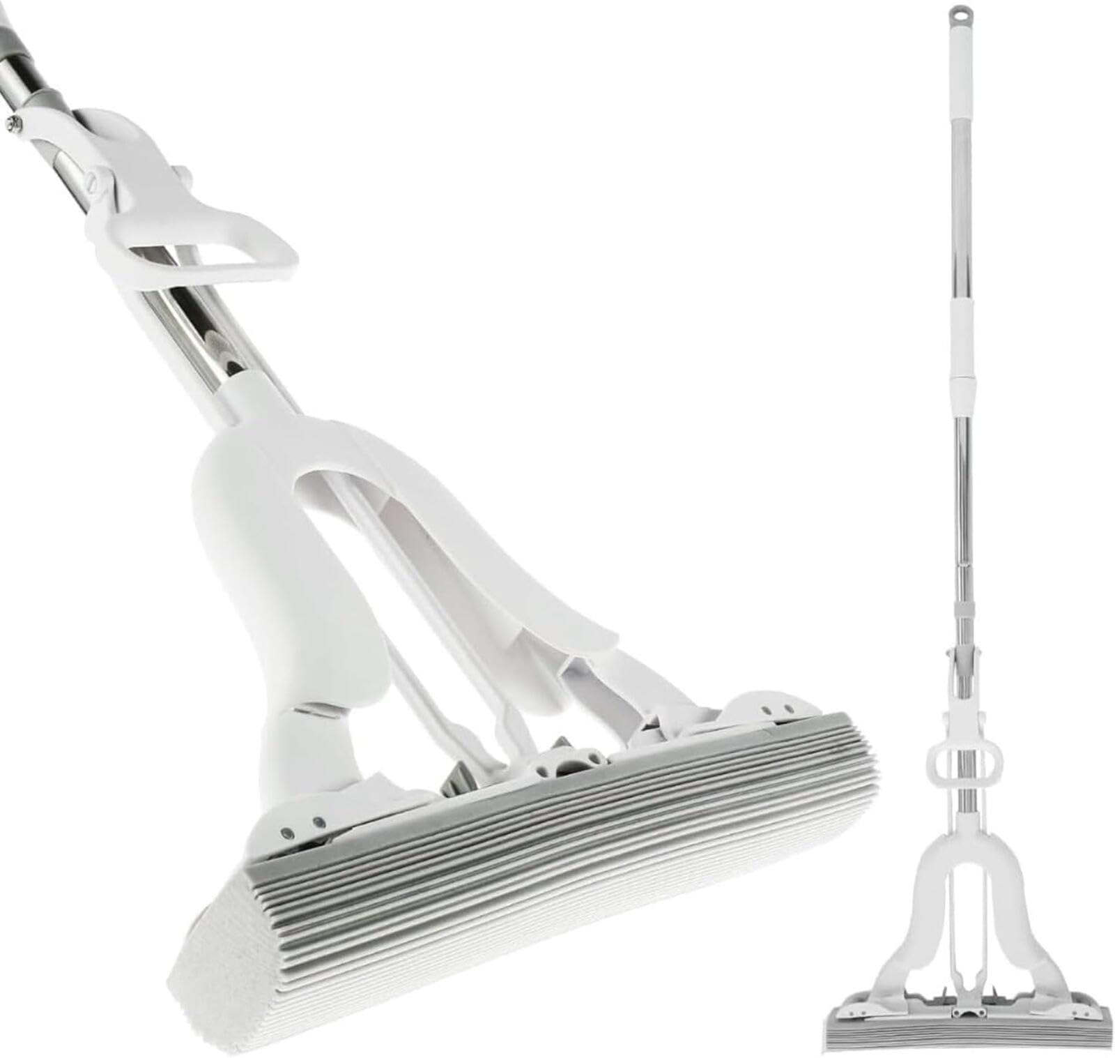 フロアモップ フロアワイパー スポンジモップ 収納式モップ 床拭き 床拭き 乾湿両用 吸水モップ フラッ..