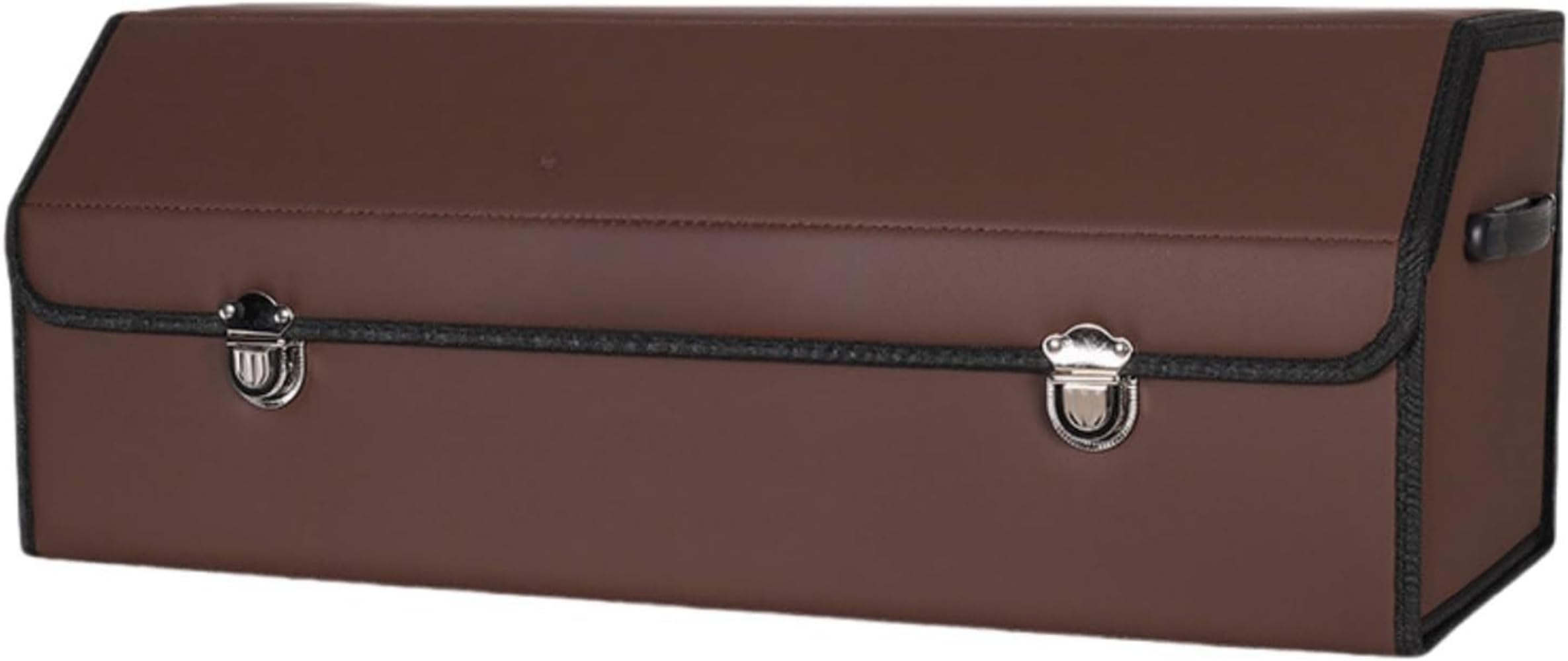 車のトランク収納ボックス、多機能レザー折りたたみ、車用収納オーガナイザー、アウトドア車、トランク収納、大容量荷物室用荷物ボックス、折りたたみ式蓋付き (75*31*30 ベージュ)