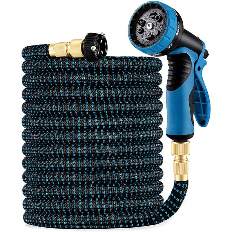 超軽量 ホース5m~15m 洗車 ホース 散水ホース 伸びるホース 銅制コネクタ 9種類 ホースリール 伸縮ホー..